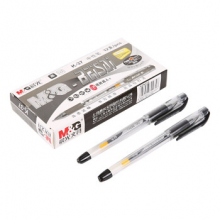 晨光（M&G）K37中性笔 财务专用葫芦头签字笔 水性笔 0.38mm 黑色 12支装/盒